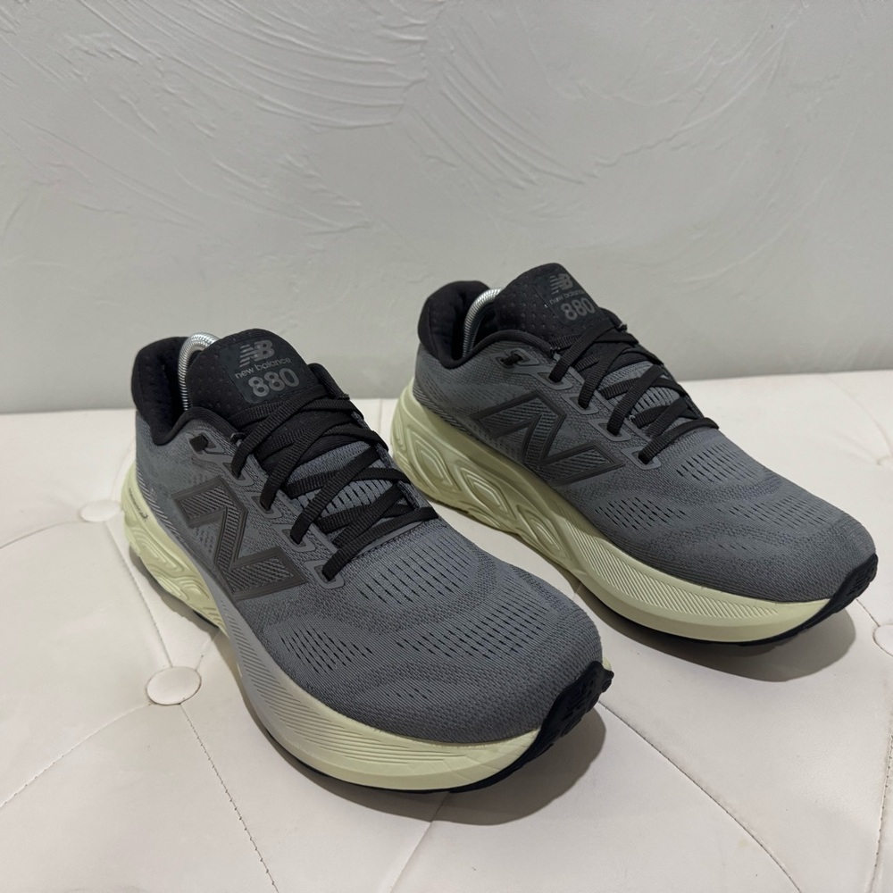 New Balance Charcoal and Off-White Sneakers